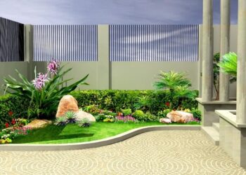 Cách bố trí sân vườn trước nhà với không gian xanh mới