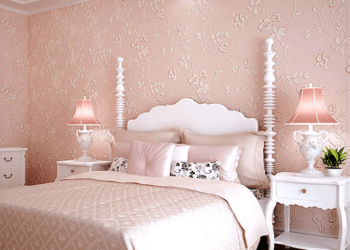 Những mẫu giấy dán tường phòng ngủ màu hồng đẹp nhất 2022