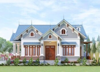 Các cách phối màu sơn mặt tiền nhà mái thái đẹp bạn nên tham khảo